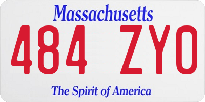 MA license plate 484ZY0