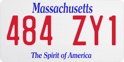MA license plate 484ZY1