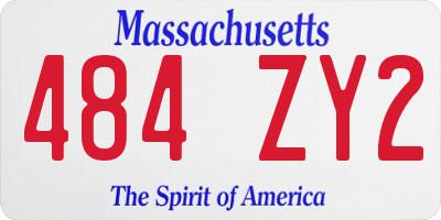 MA license plate 484ZY2