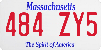 MA license plate 484ZY5