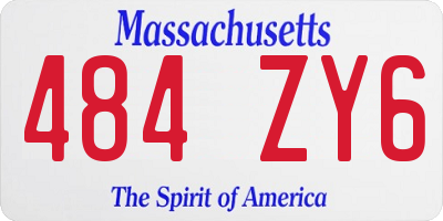 MA license plate 484ZY6