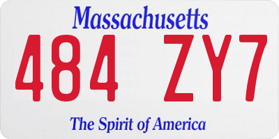 MA license plate 484ZY7
