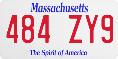 MA license plate 484ZY9