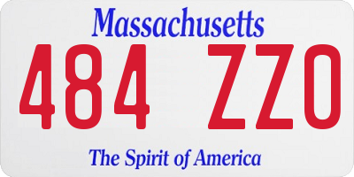 MA license plate 484ZZ0