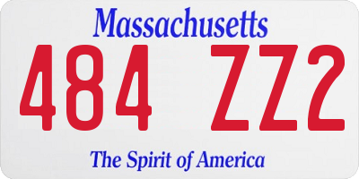 MA license plate 484ZZ2