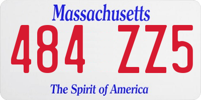 MA license plate 484ZZ5