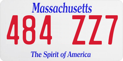 MA license plate 484ZZ7