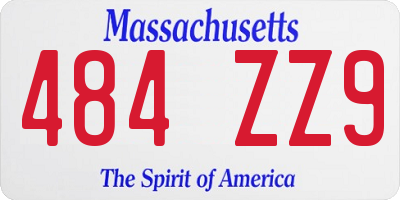 MA license plate 484ZZ9