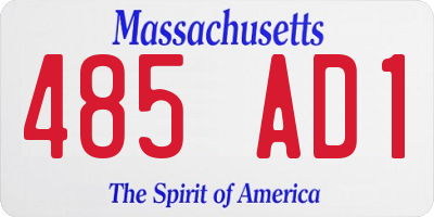 MA license plate 485AD1