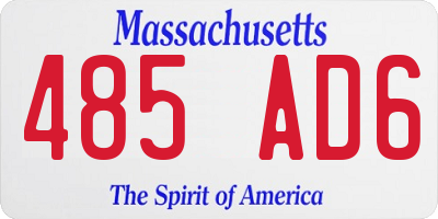 MA license plate 485AD6