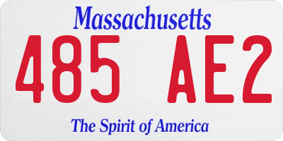 MA license plate 485AE2