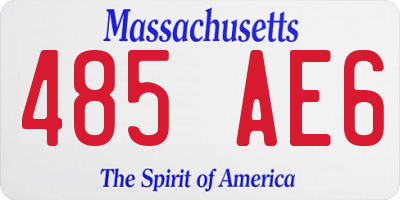 MA license plate 485AE6