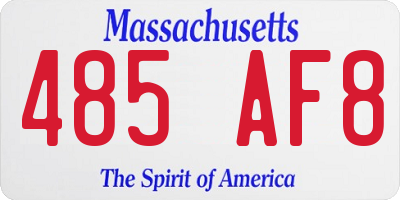 MA license plate 485AF8