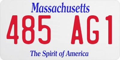 MA license plate 485AG1