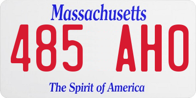 MA license plate 485AH0