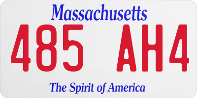 MA license plate 485AH4