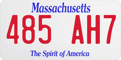 MA license plate 485AH7