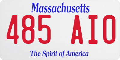 MA license plate 485AI0