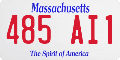 MA license plate 485AI1