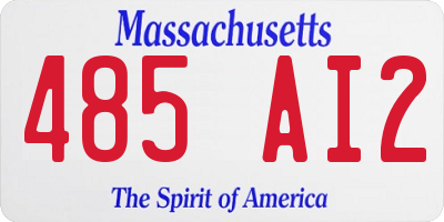 MA license plate 485AI2
