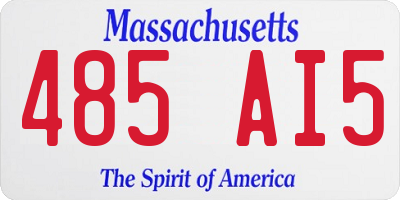 MA license plate 485AI5