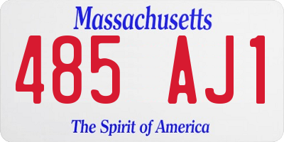 MA license plate 485AJ1