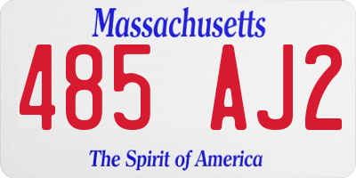 MA license plate 485AJ2
