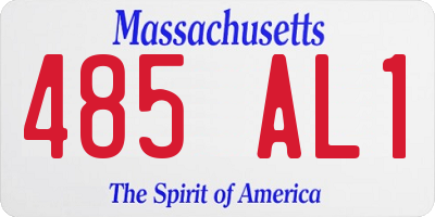 MA license plate 485AL1