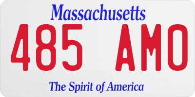 MA license plate 485AM0