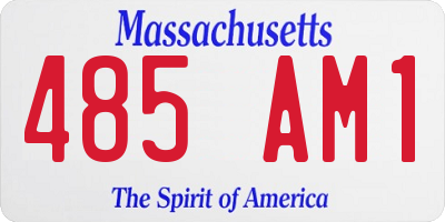 MA license plate 485AM1