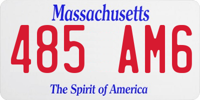 MA license plate 485AM6