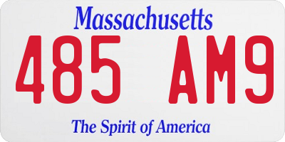 MA license plate 485AM9
