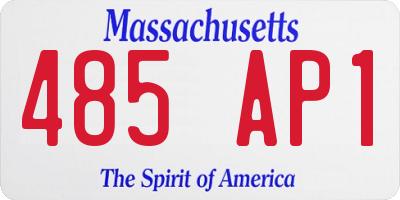 MA license plate 485AP1