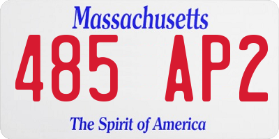 MA license plate 485AP2