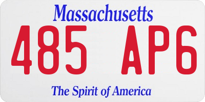 MA license plate 485AP6