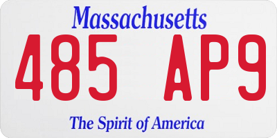 MA license plate 485AP9