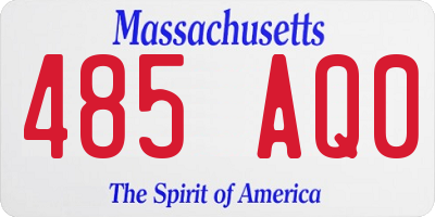 MA license plate 485AQ0