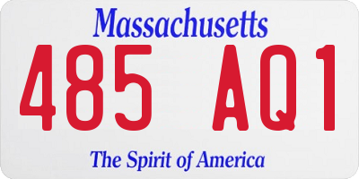 MA license plate 485AQ1