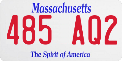 MA license plate 485AQ2