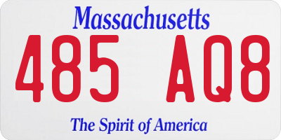 MA license plate 485AQ8