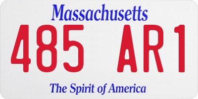 MA license plate 485AR1