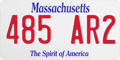 MA license plate 485AR2