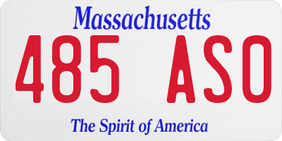 MA license plate 485AS0