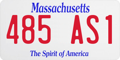 MA license plate 485AS1