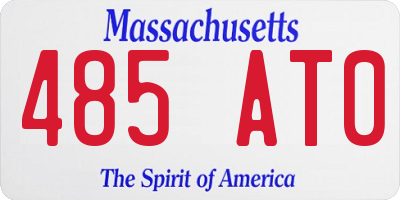 MA license plate 485AT0