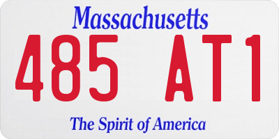 MA license plate 485AT1