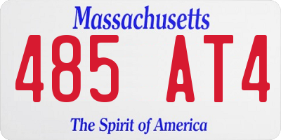 MA license plate 485AT4