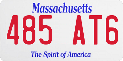 MA license plate 485AT6