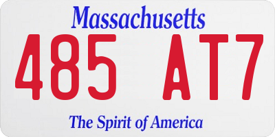 MA license plate 485AT7