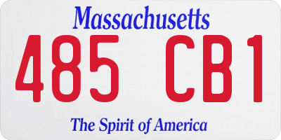 MA license plate 485CB1